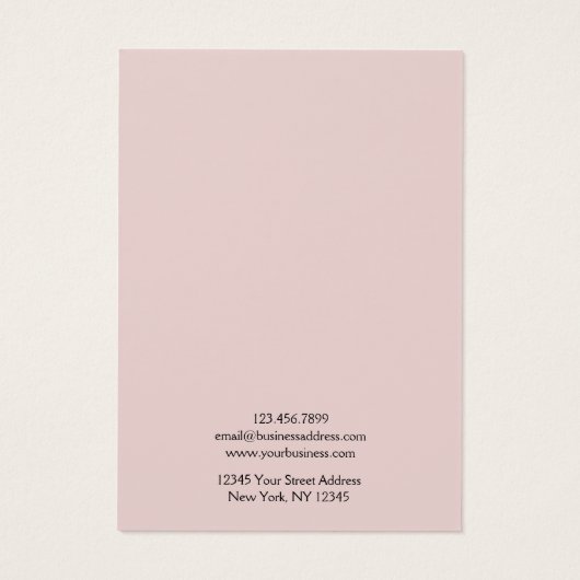 Minimale Eenvoudige zwarte witte roze basisweergav Visitekaartje (Achterkant)