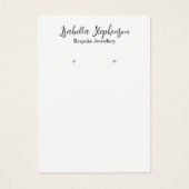 Minimale Eenvoudige zwarte witte roze basisweergav Visitekaartje (Voorkant)