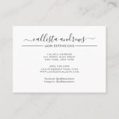 Minimale eenvoudige zwarte witte streepjes voor af visitekaartje (Voorkant)