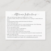 Minimale eenvoudige zwarte witte streepjes voor af visitekaartje (Achterkant)