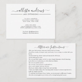 Minimale eenvoudige zwarte witte streepjes voor af visitekaartje