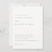 Minimale eenvoudige zwarte & witte Typografie brui Kaart (Voorkant)