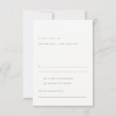 Minimale eenvoudige zwarte & witte Typografie brui RSVP Kaartje (Voorkant)