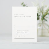 Minimale eenvoudige zwarte & witte Typografie brui RSVP Kaartje (Staand voorkant)