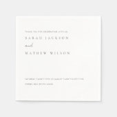 Minimale eenvoudige zwarte & witte Typografie brui Servet (Voorkant)