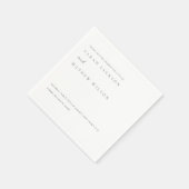 Minimale eenvoudige zwarte & witte Typografie brui Servet (Hoek)