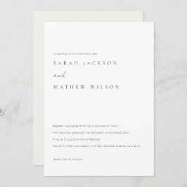 Minimale Eenvoudige Zwarte Witte Typografie Wow Re Kaart