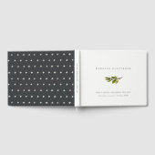 Minimale eenzijdige groene ringzegen gastenboek (Volledig)