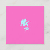 Minimale eerste geboorte-meisje-roze diapraffle informatiekaartje (Achterkant)