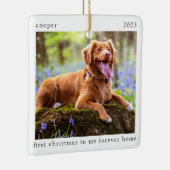 Minimale eerste kerst in mijn ex-thuishond keramisch ornament (Rechts)