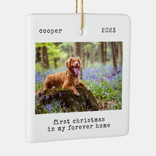 Minimale eerste kerst in mijn ex-thuishond keramisch ornament (Rechts)