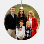 Minimale eerste kerst in onze nieuwe thuisfoto keramisch ornament (Achterkant)