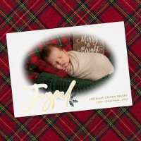 Minimale eerste kerst van de baby vrolijk
