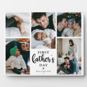 Minimale eerste Vaderdag fotocollage Keepsake Fotoplaat (Voorkant)