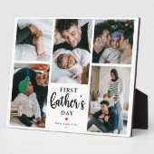 Minimale eerste Vaderdag fotocollage Keepsake Fotoplaat (Zijkant)