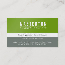 MINIMALE effen eenvoudig corporate gras groen grij Visitekaartje
