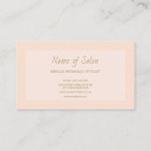 Minimale effen en eenvoudige roze en goudkleurige  visitekaartje (Achterkant)