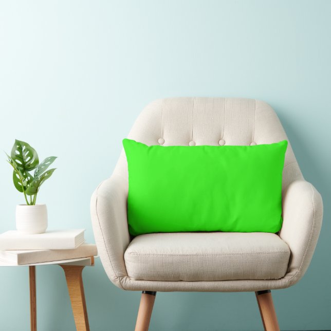 Minimale effen groene kleur kussen (Stoel)
