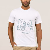 Minimale Eid al Adha Lijn Kunst Dier T-shirt (Voorkant)