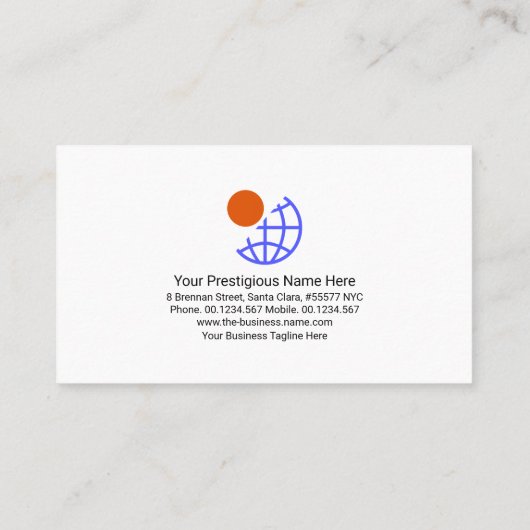 Minimale eigenaar van Red Stripe Line Founder Visitekaartje (Achterkant)