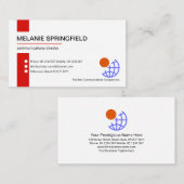 Minimale eigenaar van Red Stripe Line Founder Visitekaartje (Voorkant / Achterkant)