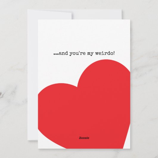 Minimale eigenzinnige gelukkige Valentijnsdag Feestdagenkaart (Achterkant)