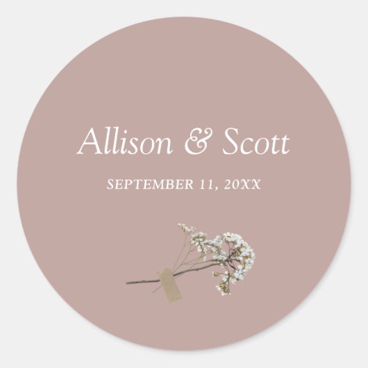 Minimale elastische elastische Rozen Ronde Sticker (Voorkant)