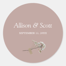 Minimale elastische elastische Rozen Ronde Sticker