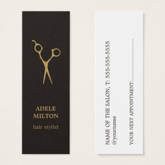 Minimale Elegant Appointment Hair Stylist Mini Visitekaartjes (Voorkant /achterkant)