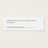 Minimale Elegant Appointment Hair Stylist Mini Visitekaartjes (Achterkant)