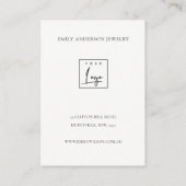 Minimale Elegant Aqua Blue Waterverf Juwelry Care Visitekaartje (Achterkant)