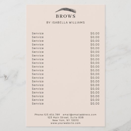 Minimale elegant Augenbrauen Flyer (Voorkant)