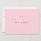 Minimale elegant... ben je mijn Bridesmaid? (Achterkant)