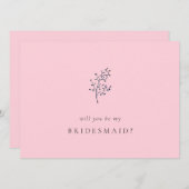 Minimale elegant... ben je mijn Bridesmaid? (Voorkant / Achterkant)