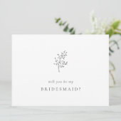 Minimale elegant... ben je mijn Bridesmaid? (Staand voorkant)