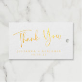 Minimale Elegant Black Script Wedding Persoonlijk Cadeaulabels (Voorkant (horizontaal))