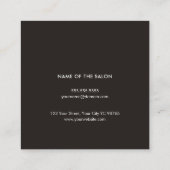 Minimale Elegant Black White Bobby Pins Hair Vierkante Visitekaartje (Achterkant)