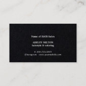 Minimale Elegant Black White Haarstylist Visitekaartje (Achterkant)