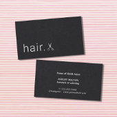 Minimale Elegant Black White Haarstylist Visitekaartje
