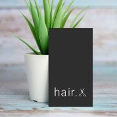 Minimale Elegant Black White Scissors Haarstylist Visitekaartje