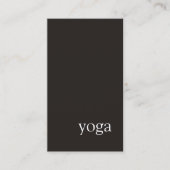 Minimale Elegant Black White Yoga Instructor Visitekaartje (Voorkant)