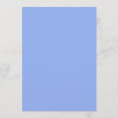Minimale elegant blauw geschilderd porselein menu (Achterkant)