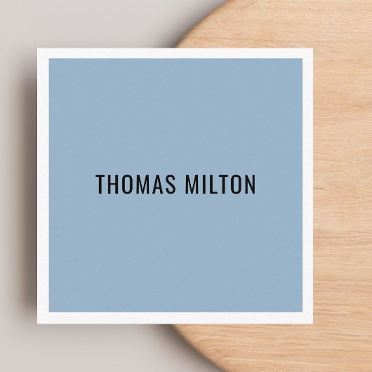 Minimale Elegant Blue Consultant Vierkante Visitekaartje