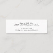 Minimale Elegant Blue Scissors Haarstylist Mini Visitekaartje (Achterkant)