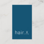 Minimale Elegant Blue Scissors Haarstylist Visitekaartje (Voorkant)