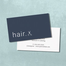 Minimale Elegant Blue Scissors Haarstylist