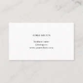 Minimale Elegant Blue Stripes Interior Designer Visitekaartje (Achterkant)