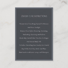 Minimale Elegant Blue White Jewelry Care Visitekaartje