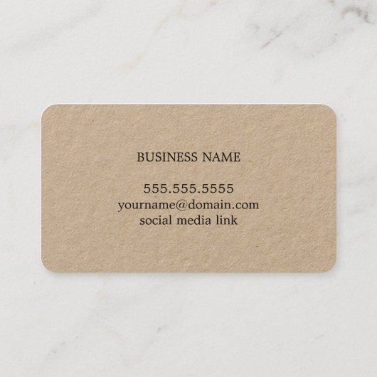 Minimale Elegant Bold Monogram Consultant Visitekaartje (Achterkant)