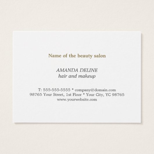 Minimale Elegant Clean Gold GiftBox Cerificate Visitekaartjes (Achterkant)